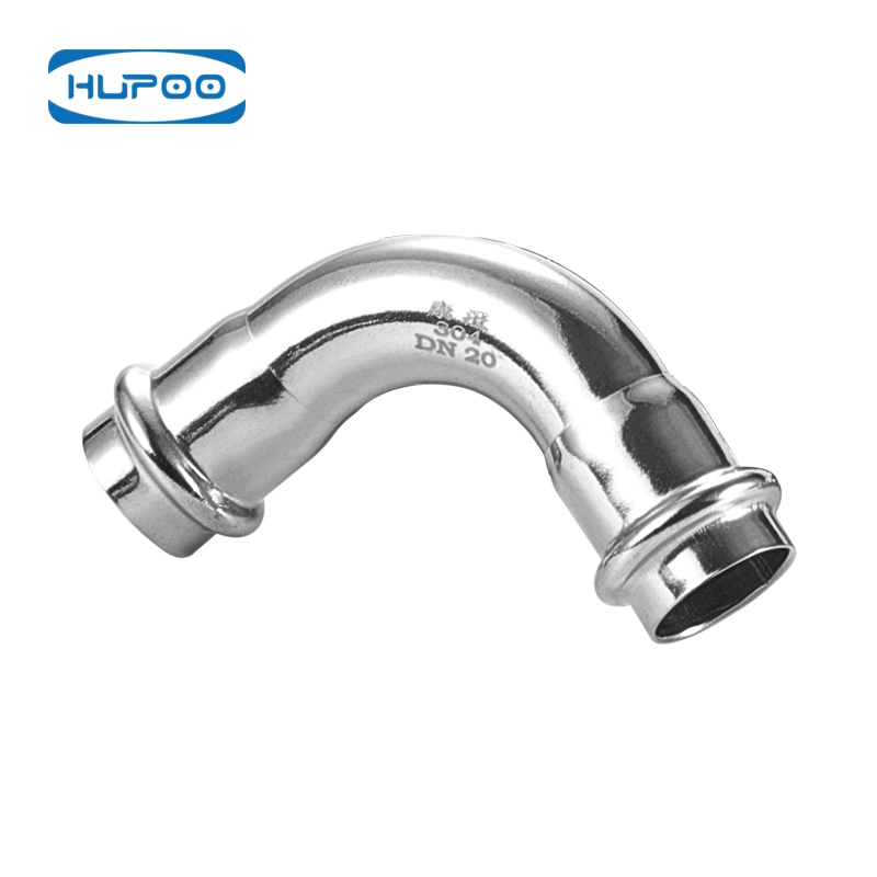 90 Degree V Profile Equal Elbow Stainless Steel Pipe Fitting