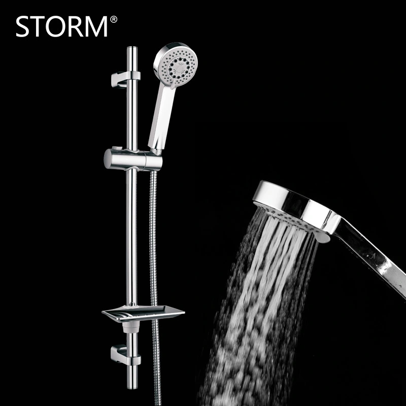 Bathroom Faucet High Pressure Handheld Shower Set ABS Plastic Hand Shower Rail Set