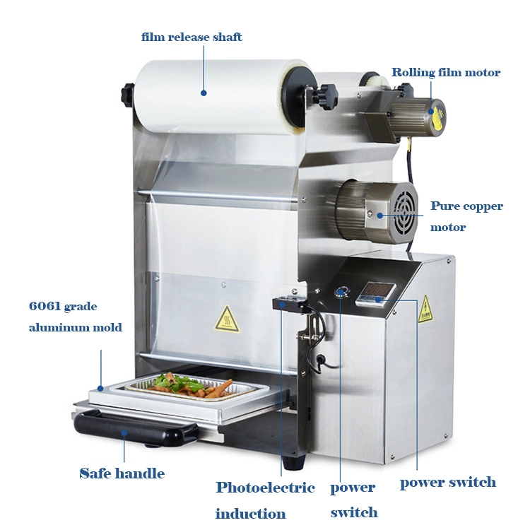 Boîte à lunch de la chaleur d'étanchéité magasin alimentaire machine de conditionnement d'étanchéité