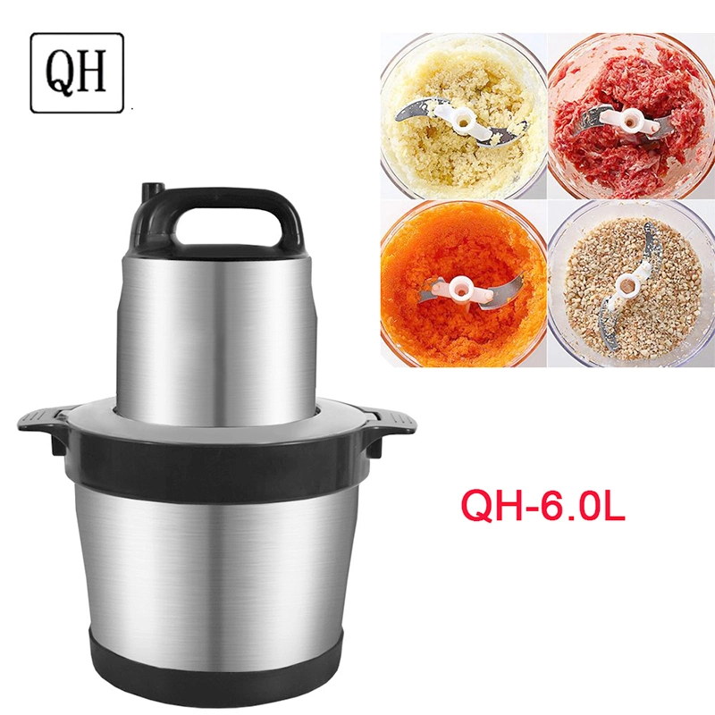 (QH-6.0L) Household Electric Mincing Machine Portable 6L Meat Mincer Small Kitchen Appliance 1000W 220V