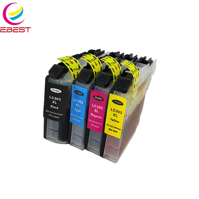 Ebest 4 Pieces LC201 LC203 Compatible Inkjet Cartridge for Brother MFC-J4420dw MFC-J4620dw Printer