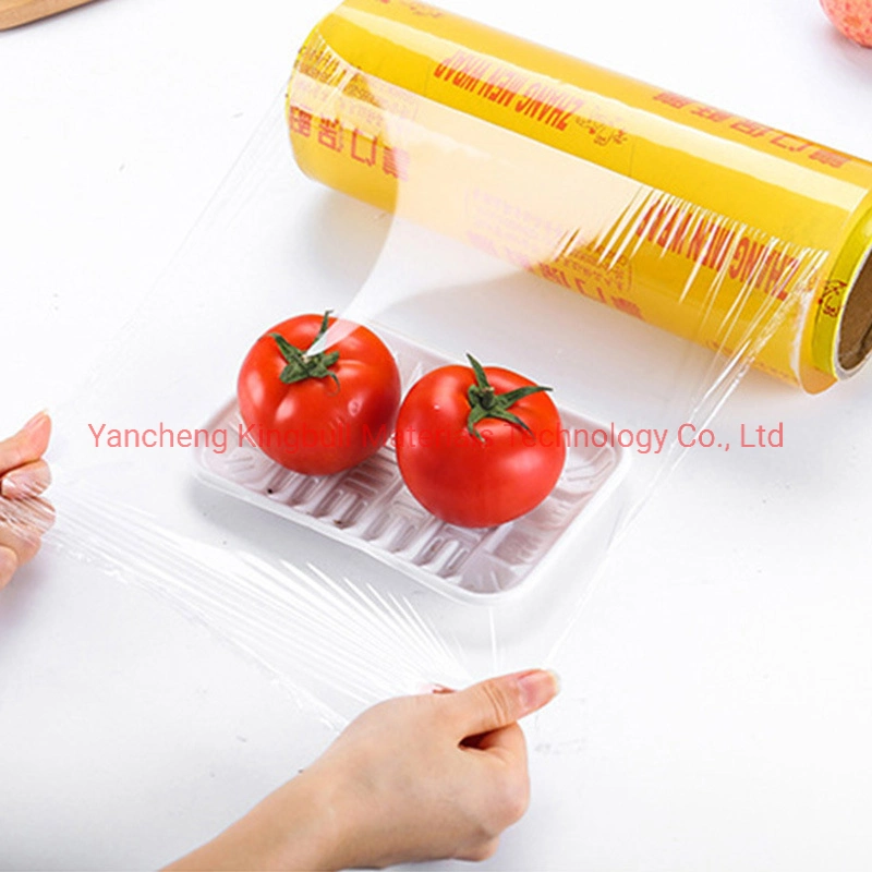 High Stretch Food Grade PVC Food Cling Wrap Film Transparent Clear Waterproof Plastic Packing Material Wrapping Stretch Film for Food Packaging