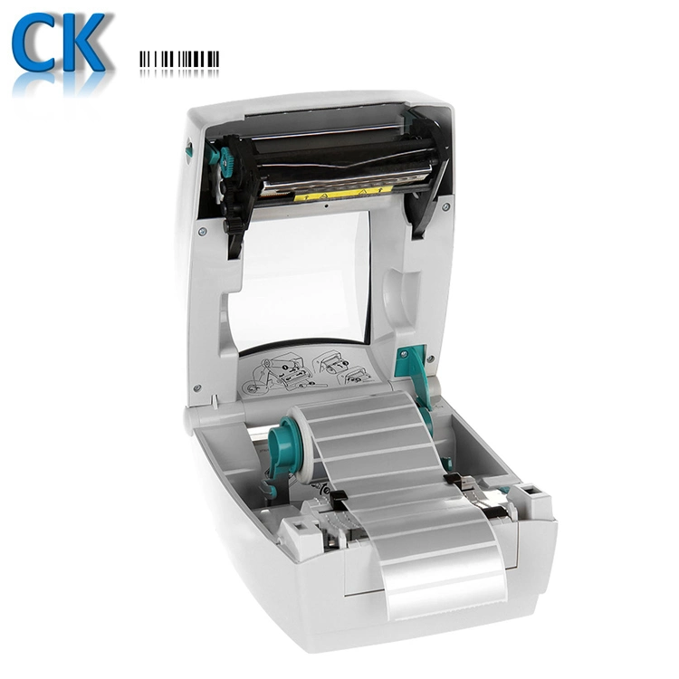 Impressora de etiquetas de transferência térmica direta/de mesa Gc420t 203dpi compatível com fita de código de barras Zebra.