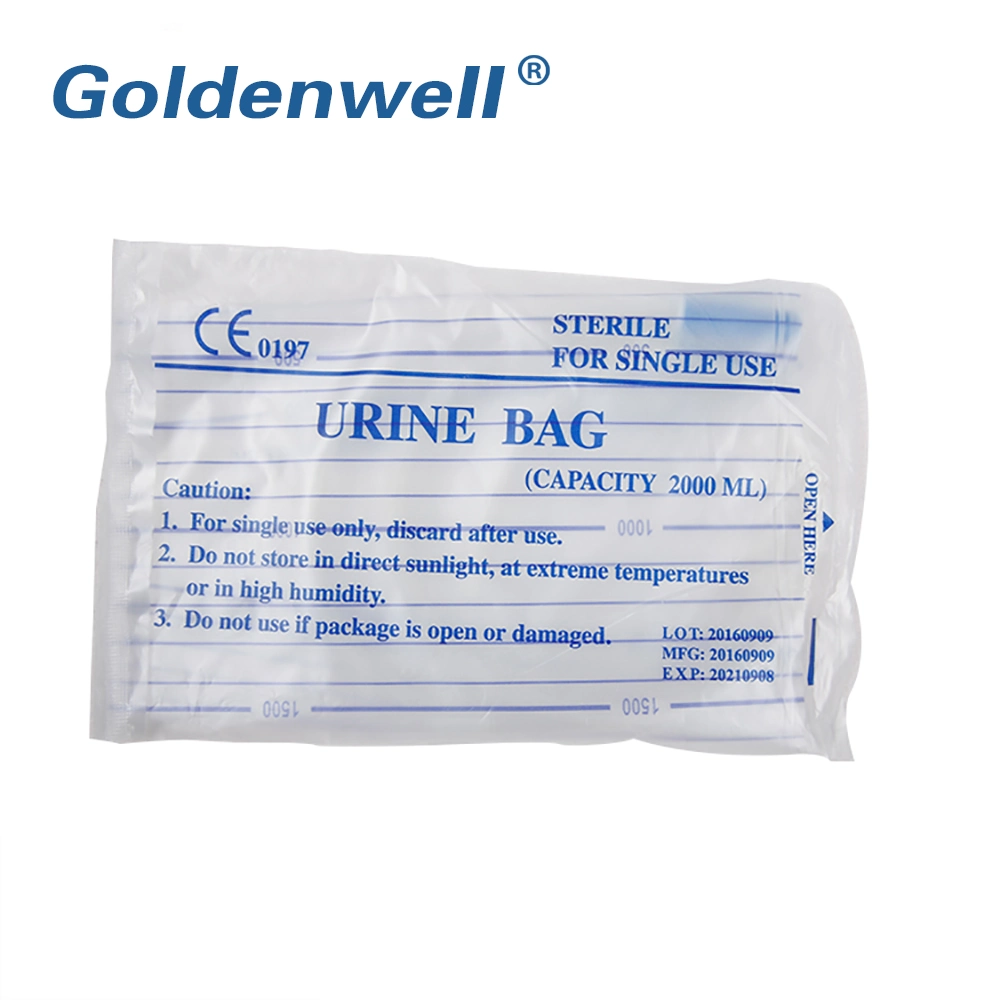 Factory Directly Supply Disposable Medical Adult 2000ml Urine Collection Bag