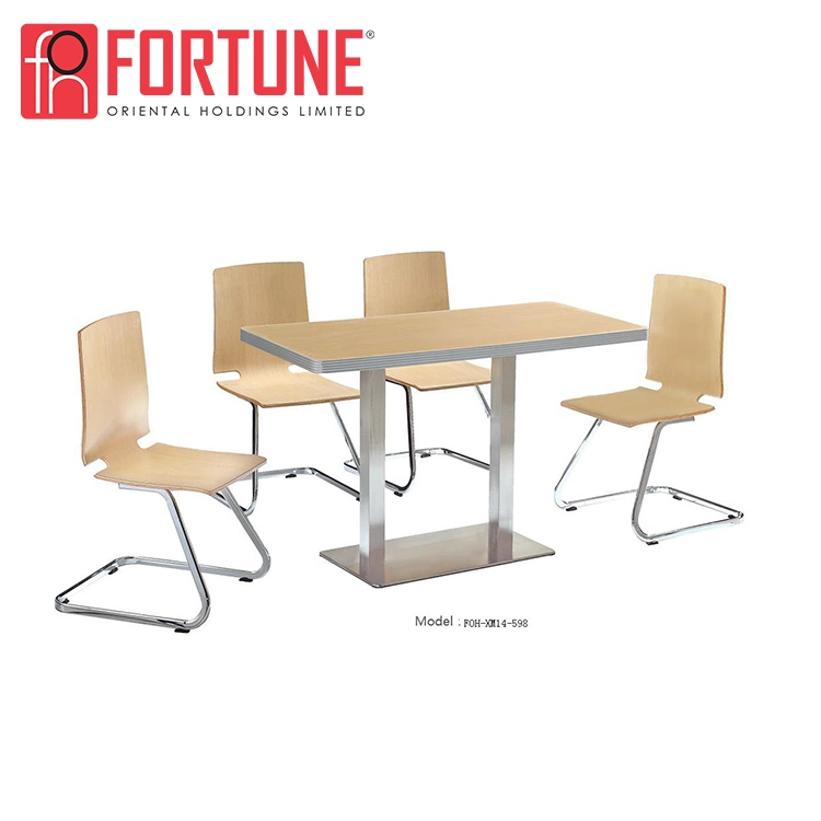 Chinese Wood Unique Stainless Steel Restaurant Dining Tables and Chairs