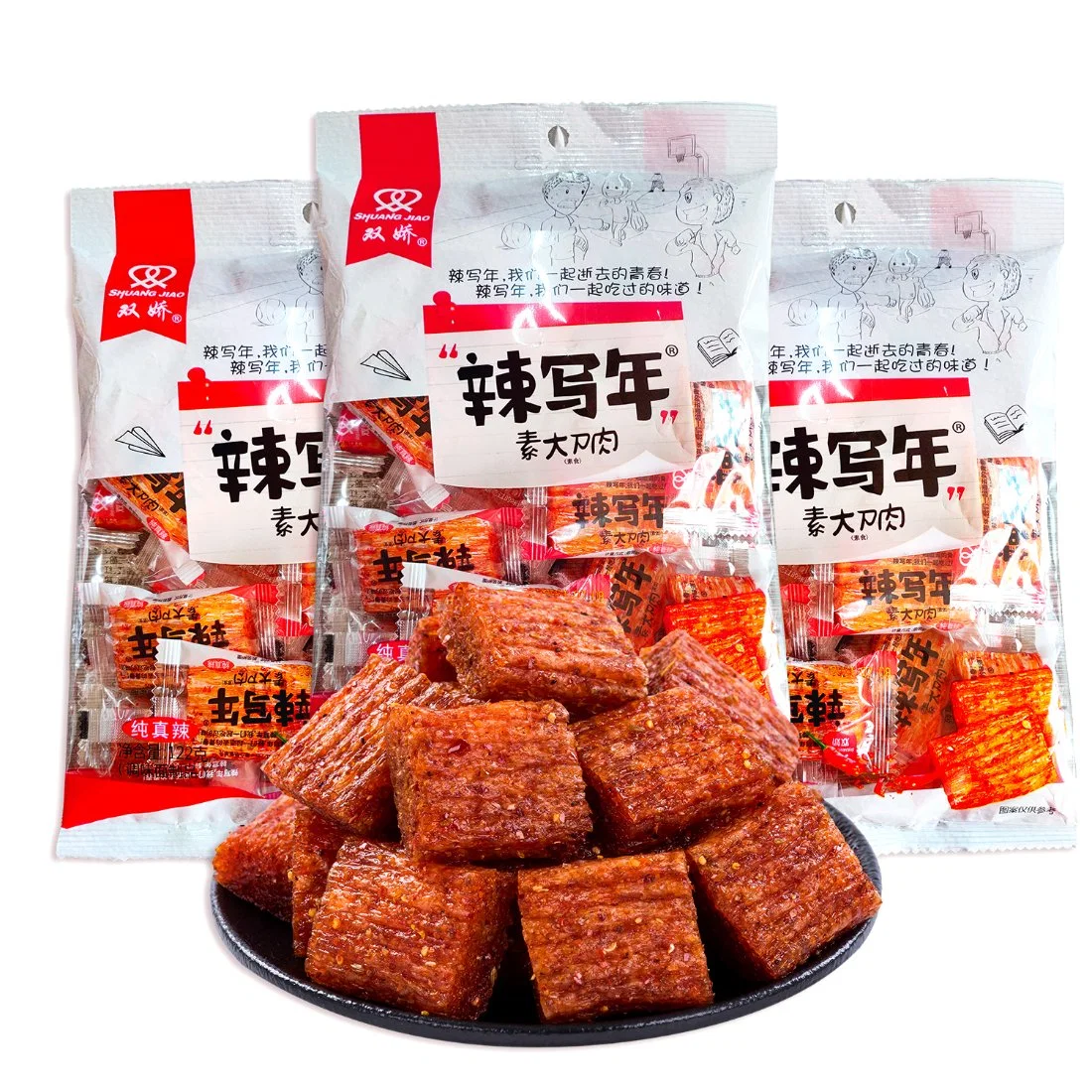 Halal Manufacture Custom Taste Food Internet Famous Vegan Seasoned Flour Spicy Strip