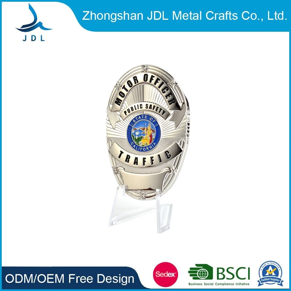 Special Discount Coin Emblem Button Crafts Clutch Manufacturing with Attachment Suppliers Metal Custom Security Police Badges