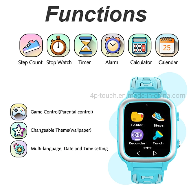 2023 new developed high quality HD Dual Camera Touch Screen Gift Child Kids Smart Game Watch D24