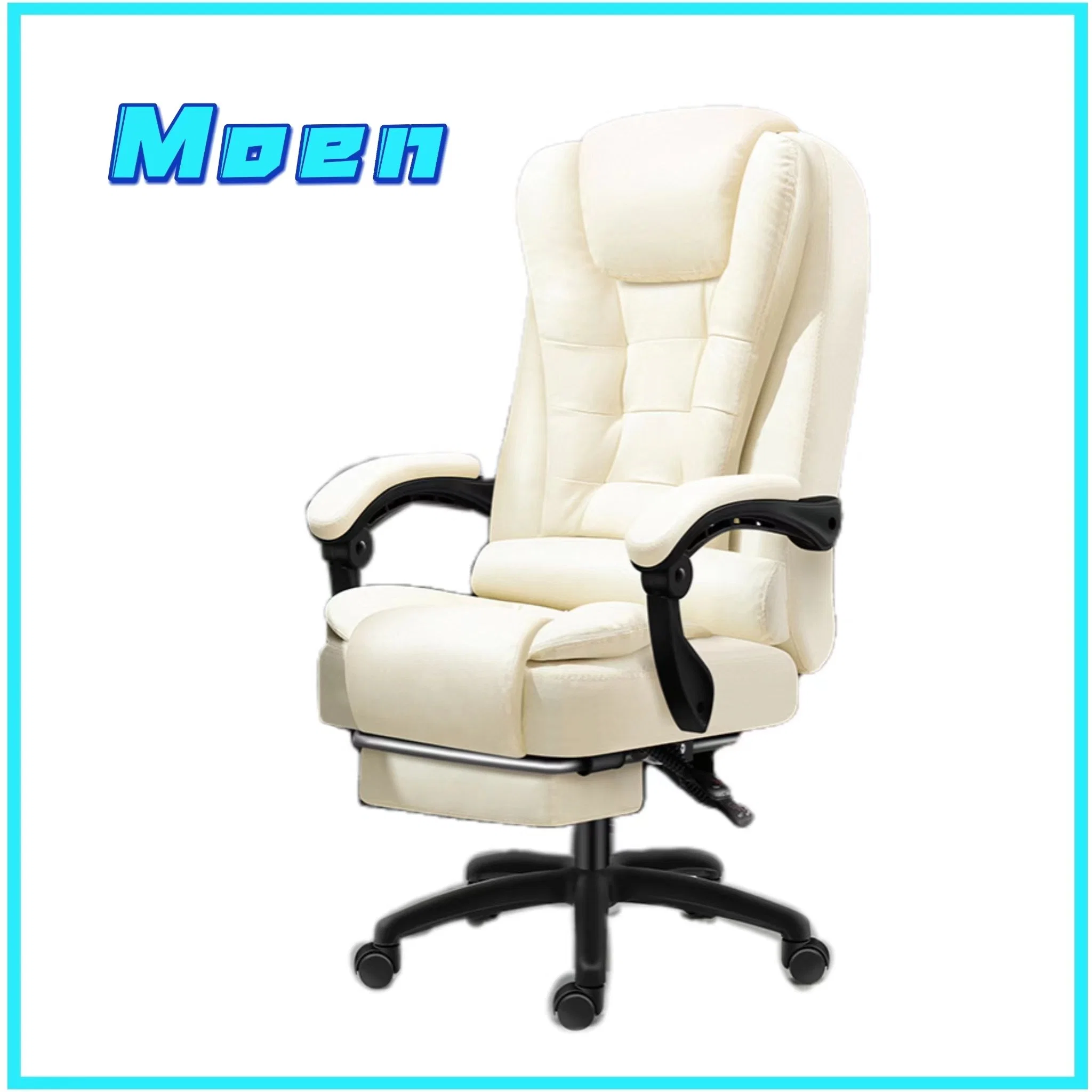 Lumbar Support Arms Executive Office Chair Massage Rolling Swivel PU Leather Chair