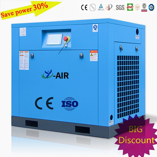 10HP-100HP 30 % d'énergie de l'huile d'épargne gratuit pour un seul type de compresseur d'air rotatifs à vis 7-30bar Oilless Silencieux haute pression industriel entraîné directement les compresseurs à air