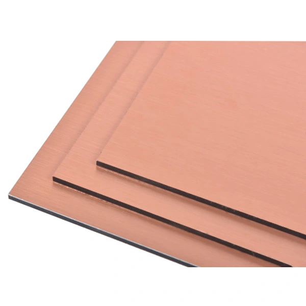 Wainscoting Fire-Resist Brushed Copper Outdoor Wall Protection Panel