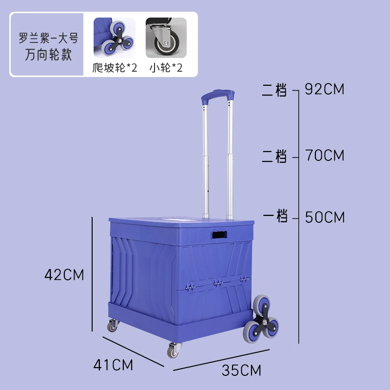 La Chine nouvelle conception de véhicules à roues chariot en plastique de pliage pour les épiceries Fabricant de chariots de courses