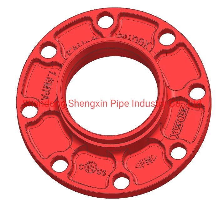 Ductile Cast Iron Grooved Adaptor Flange Pn16/Class150/Pn10 FM, UL, CE