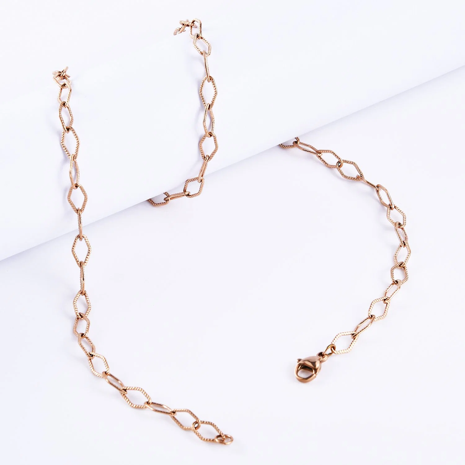 Wholesale/Supplier Fashion Jewelry Accessories Gold Plated Stainless Steel Bracelet Anklet Necklace for Pendant Design