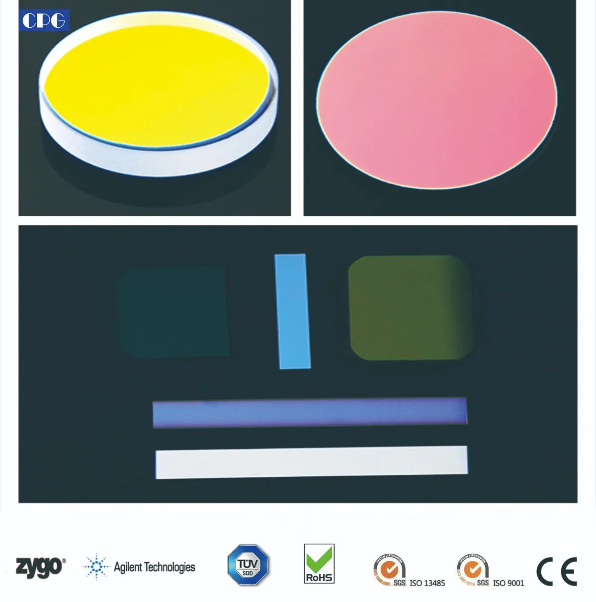 Filtre passe-bande infrarouge optique pour microscopie à fluorescence, spectroscopie, chimie clinique, inspection de la vision industrielle