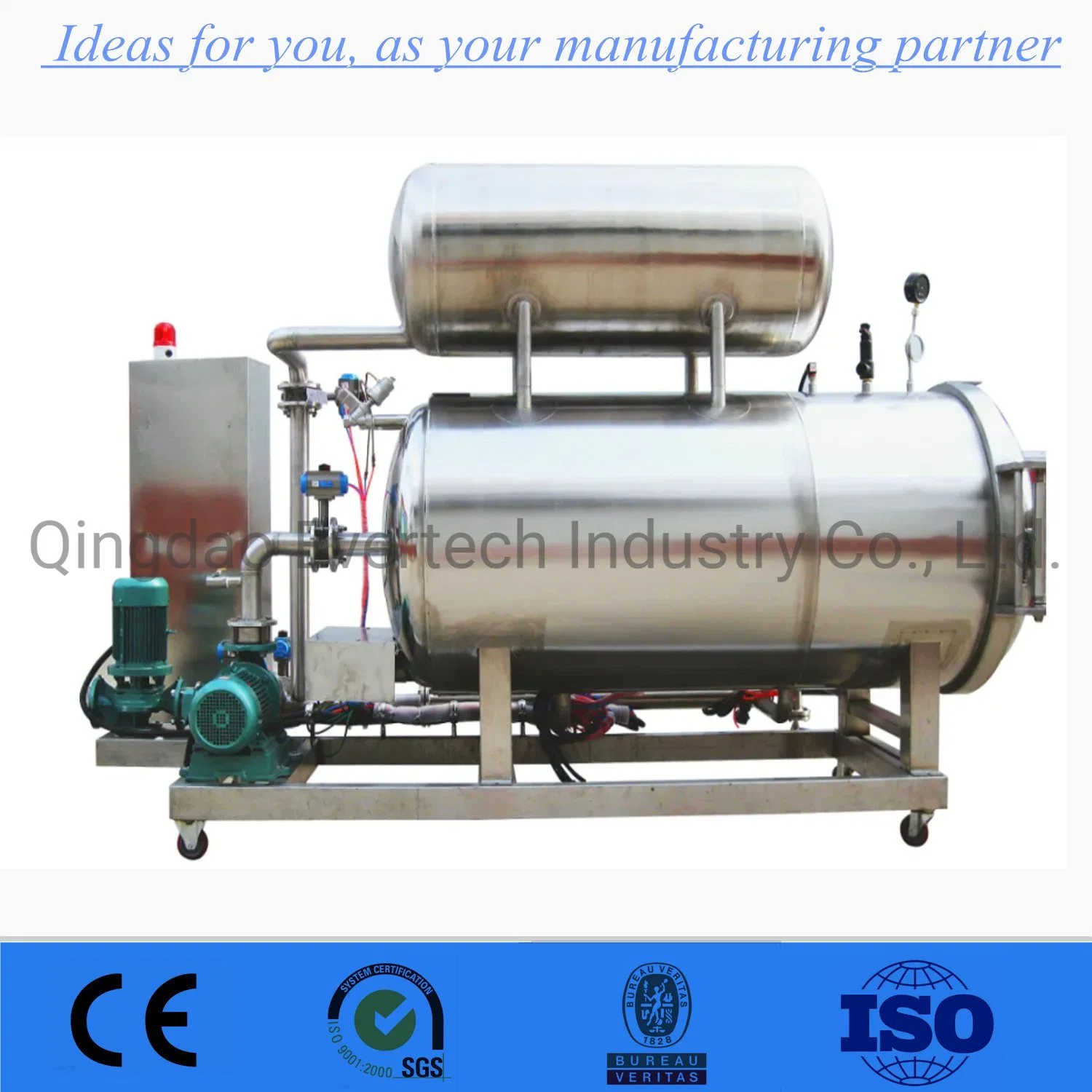 Canned Food Retort Sterilizer/Pouch Food Water Bath Sterilization Pot/Meat Tin Can Sterilizing Machine