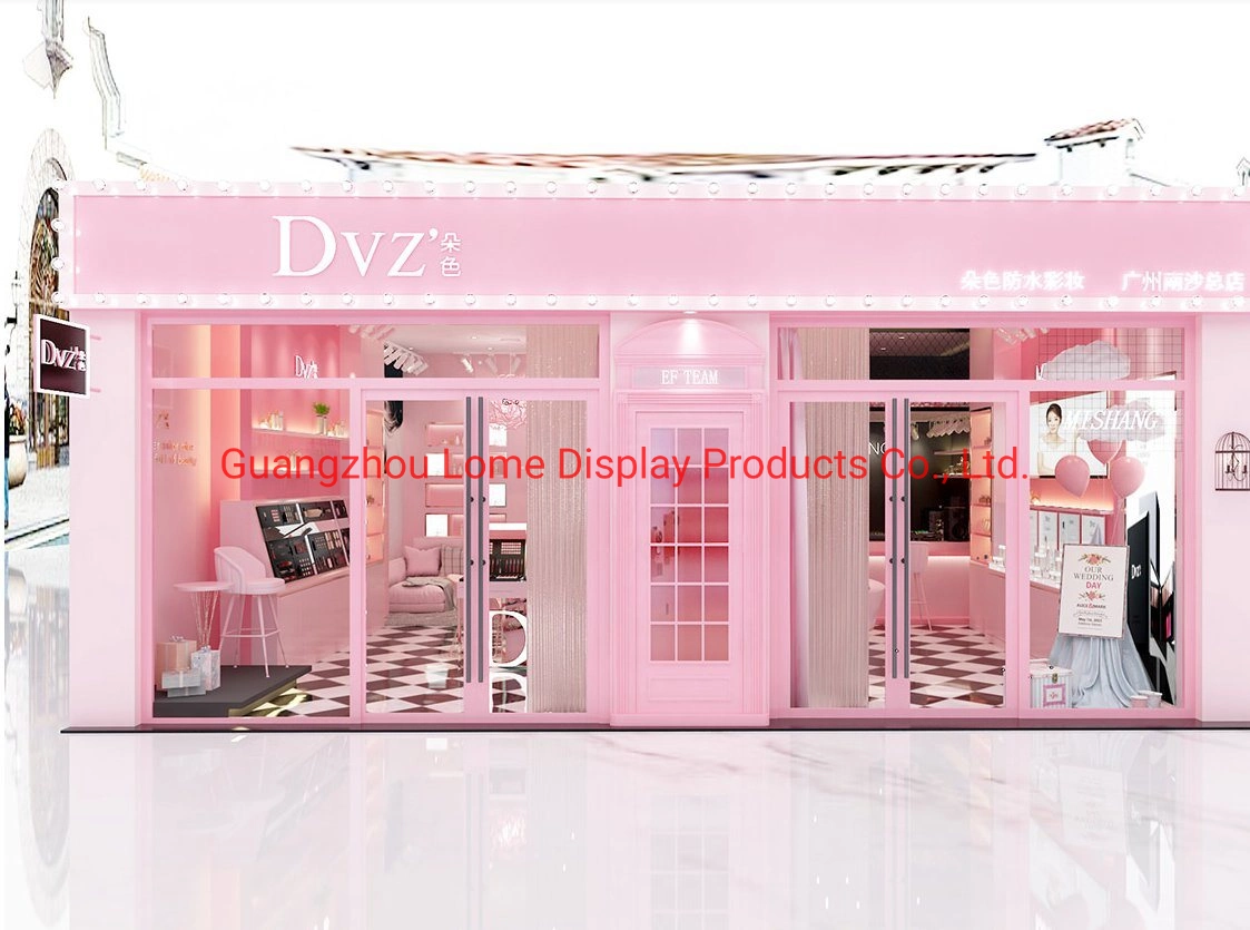 Customize Fashion Makeup Showcase Skincare Cosmetic Kiosk for Mall Display