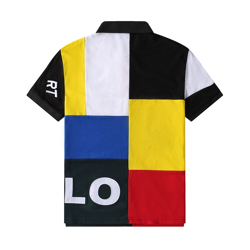 China Suppliers Wholesale/Supplier Short-Sleeved Polo Shirts Cross-Border British Fashion Seven-Color Contrast Color Matching Cotton Paul Chaonan.