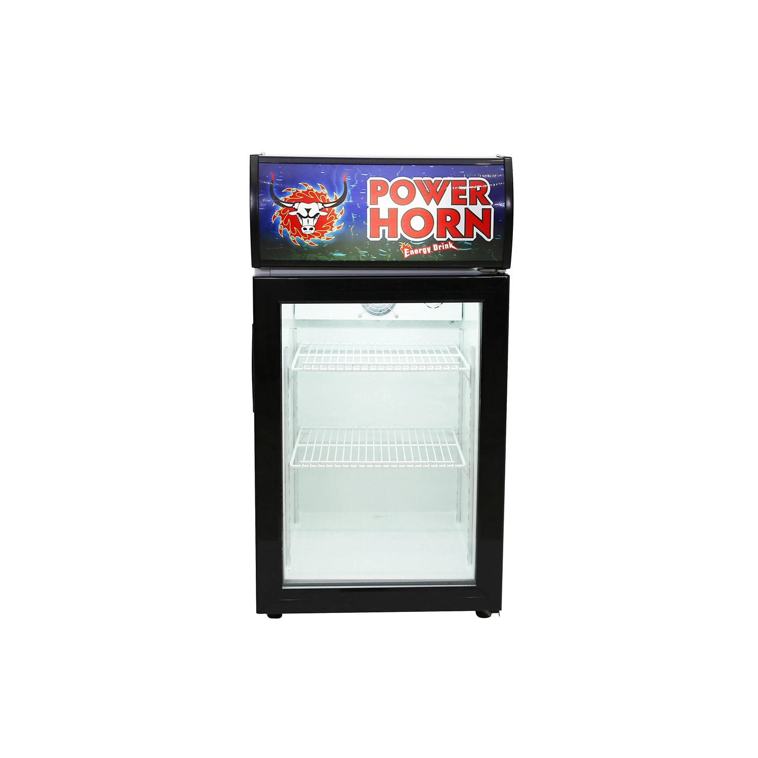 Small Glass Ice Cream Display Chest Freezer with Light Box Ad Board