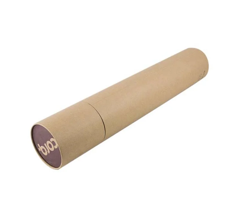 Großhandel Rindsleder Kraftpapier Zylinder Verpackung Yoga Matte Rundpapier Tube Box Custom Zylinder Karton Papier Kann