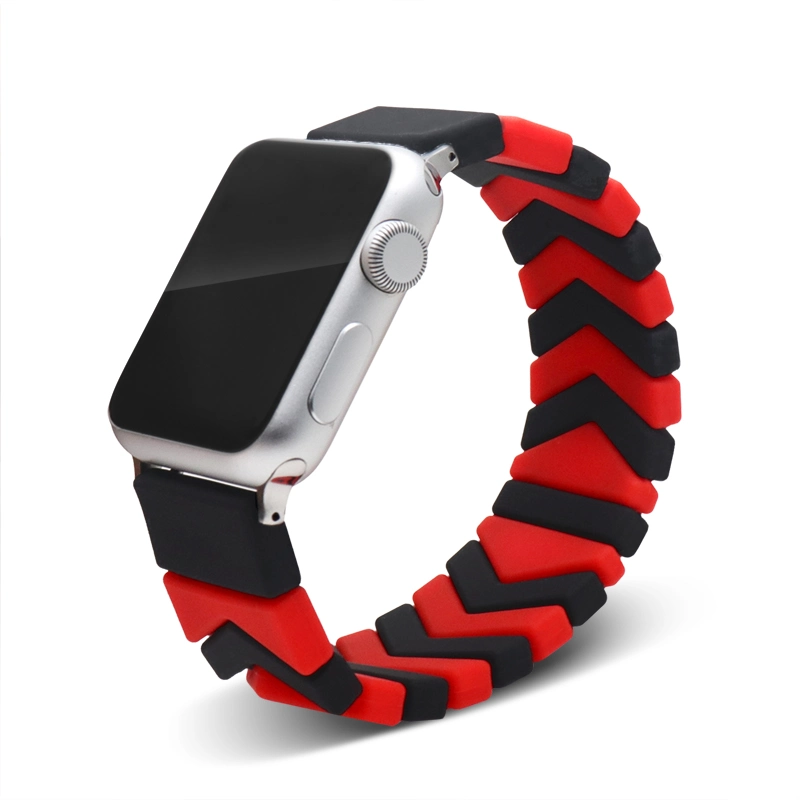 Nuevas bandas de reloj de goma suave de liberación rápida con correa de silicona elástica Para Apple Watch 38mm 40mm 41mm 42/44/45mm