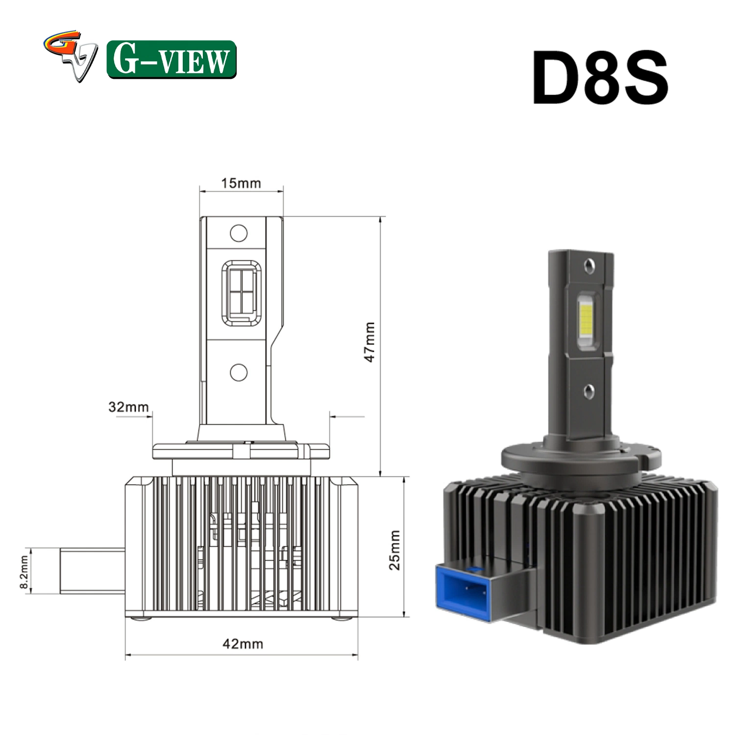 D3s D8s Faro del automóvil D1s bombilla D4 Alta potencia LED de faro de conector recto de brillo