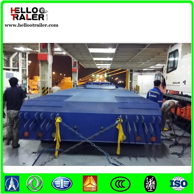 3 Axle Low Bed Semi Trailer Low Loader Trailers for Excavators