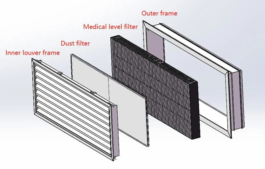 Air Vent Ceiling Return Grill Duct for HVAC System