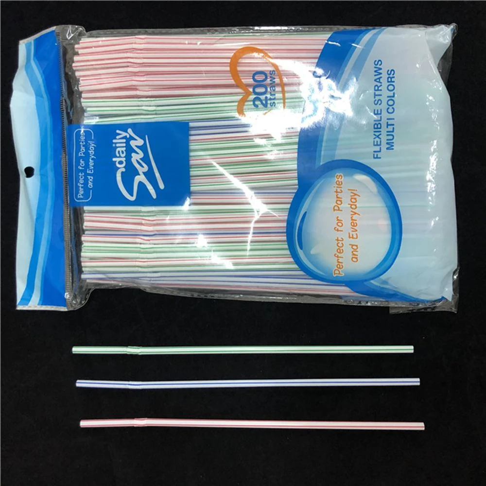 Compostable Drinking Bendy Straws with Nude Packing for Families and Restaurants