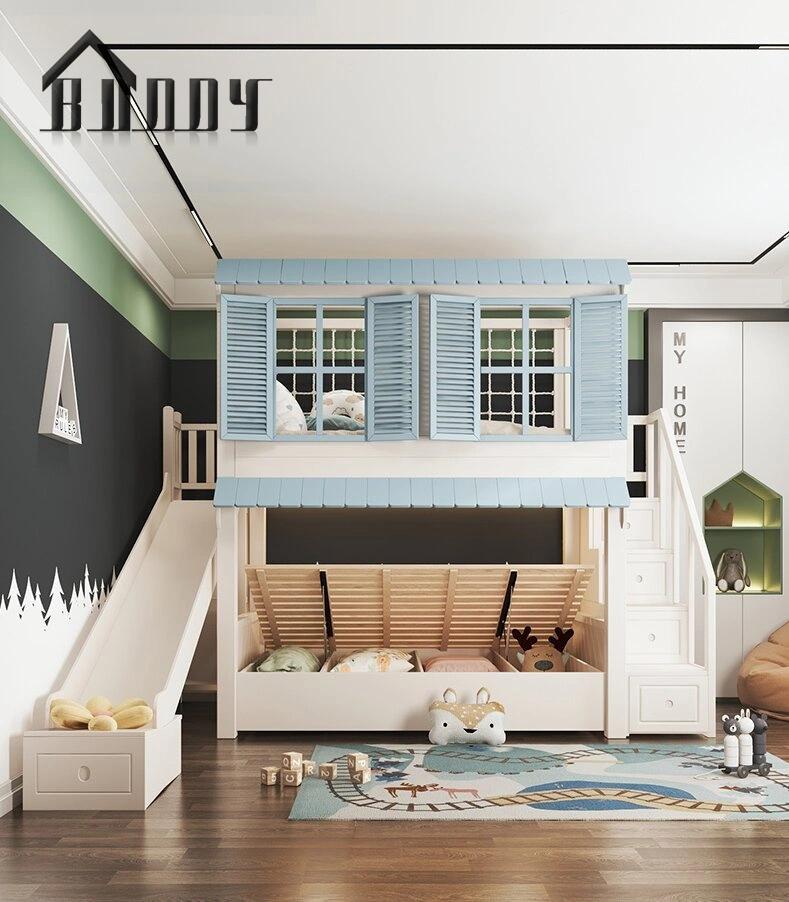 Bed Room Set for Sell+Kids Room Furniture+Loft Bed with Ladder for Boy