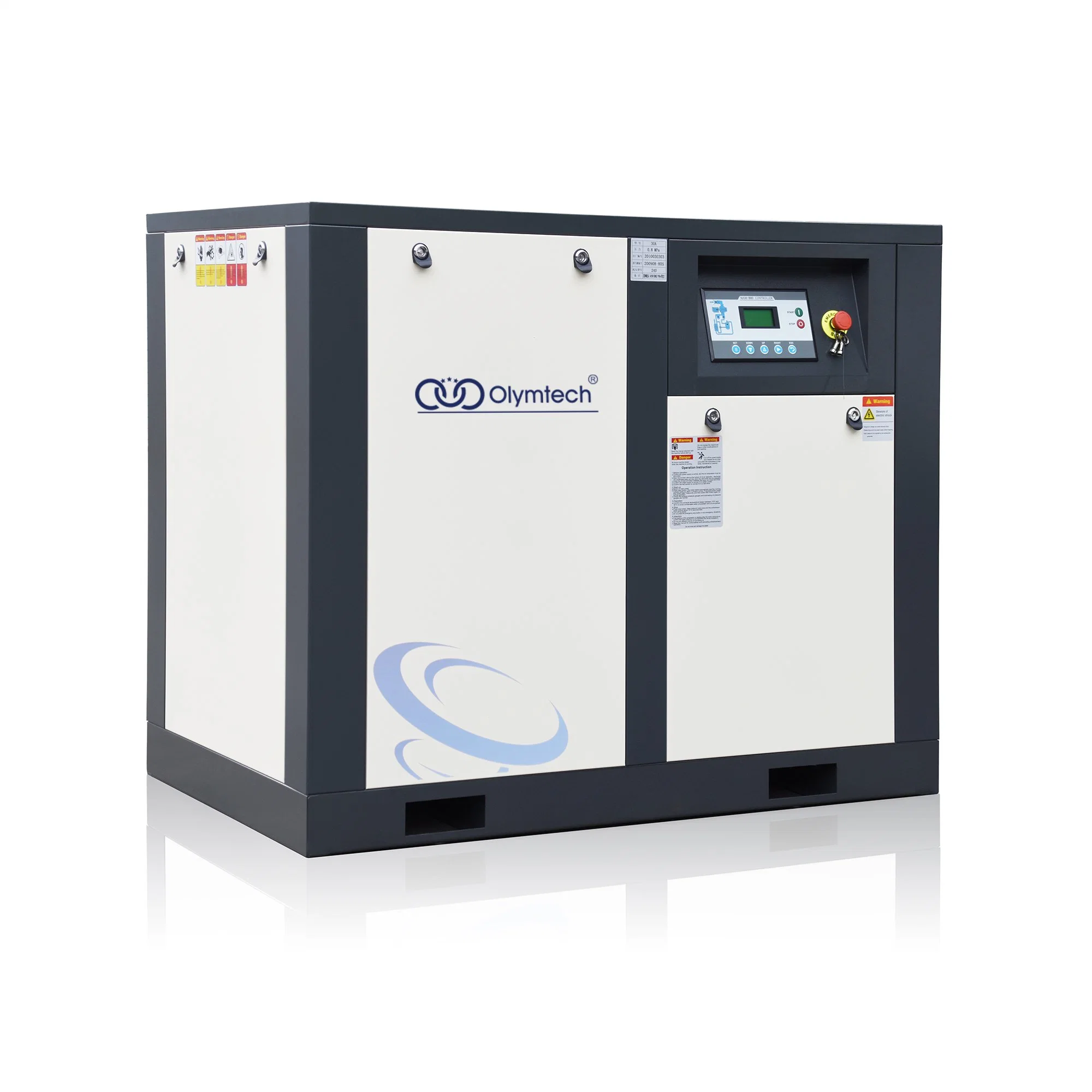 Olymtech 250kw 10bar 39.70m3/Min Rotary Screw Compressor, Air/Water Cooled for Industria