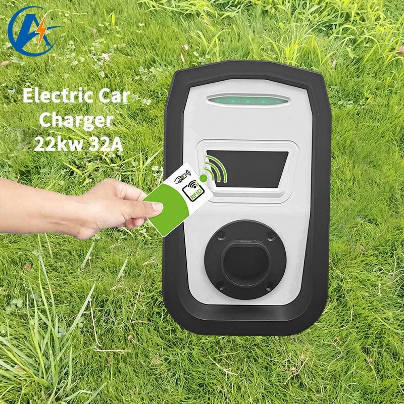 Cargador de coche para vehículos eléctricos 22kw 32A AC EV Estación de carga Con RFID