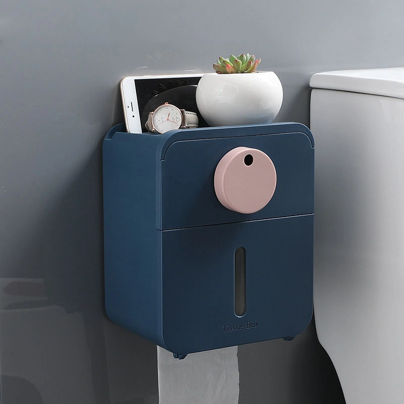 Creative Toilet Tissue Box Paper Box Creative Roll Holder Bathroom Wall-Mounted Waterproof Tissue Holder