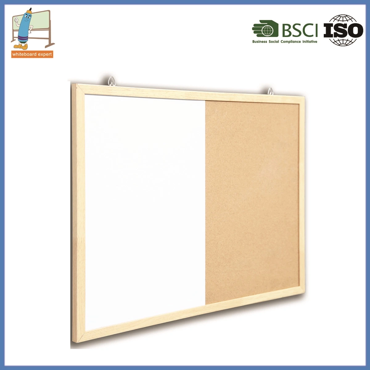 إطار خشبي 24×18 بوصة Push Pins Bulletin Corkboard