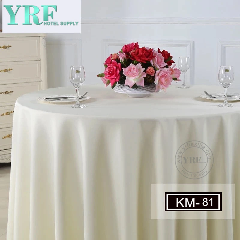 Beautiful 108 Round Dark Red Table Cover Factory for Wedding