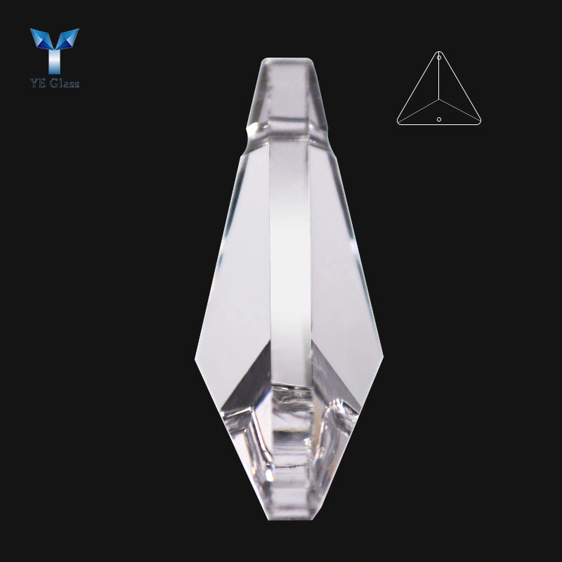 Transparent Triangle Crystal Prism Pendnat for Chandelier Parts