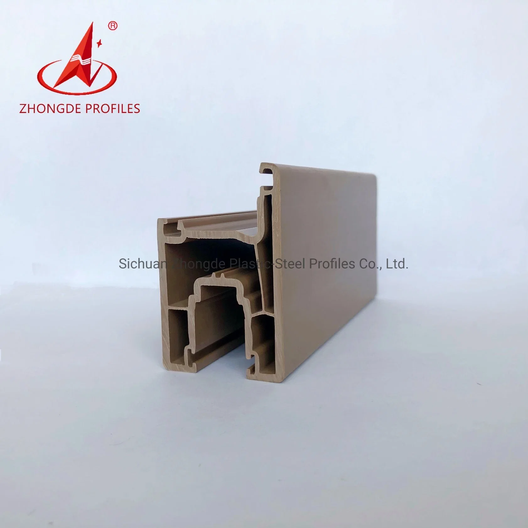 Zhongde Brand China High quality/High cost performance  ISO, SGS, CE UPVC/PVC Windows Doors with Glass Profiles Building Materials Factory Made by Germany Technology.