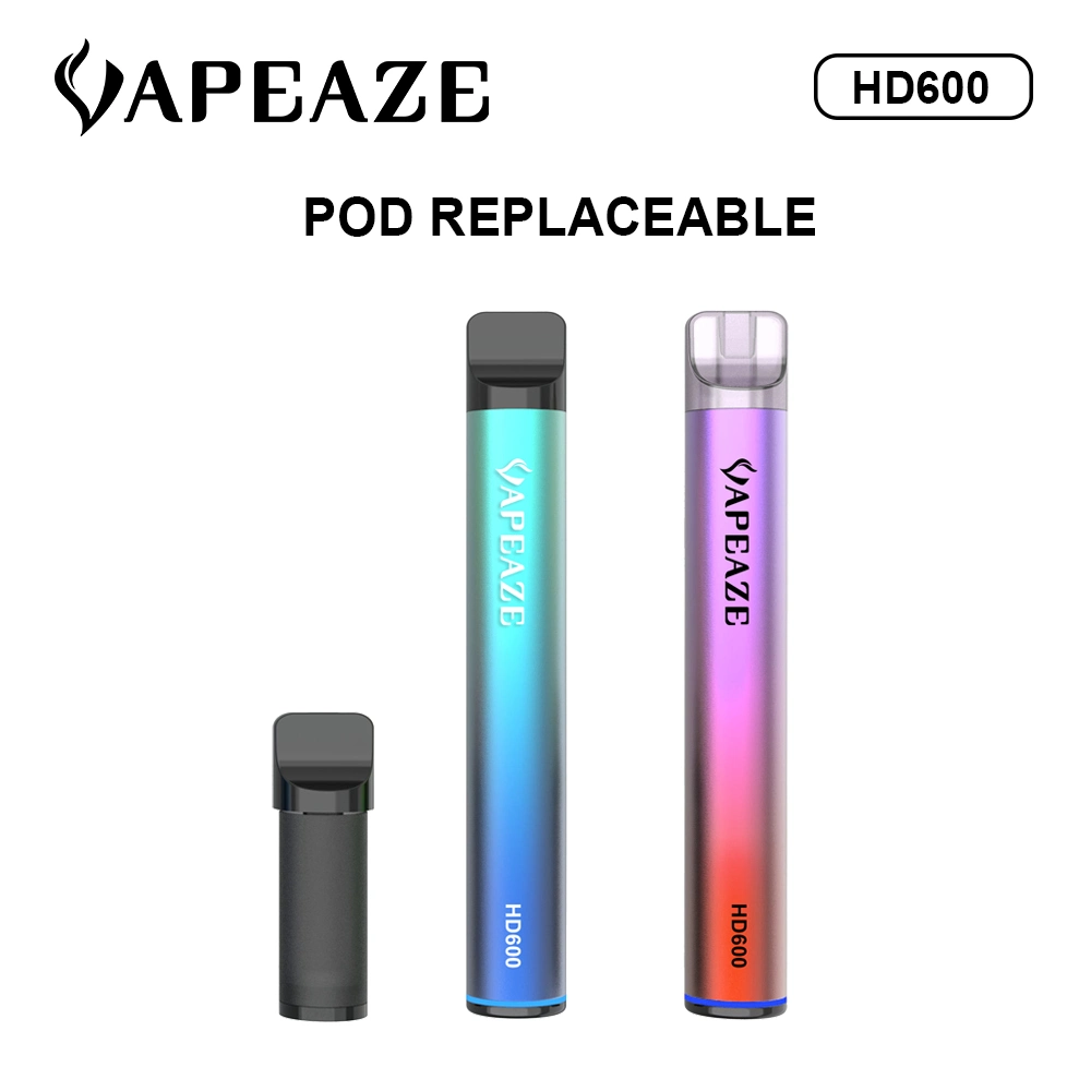 Austauschbare Pod 600 Puff Zigarette Leer Großhandel Vape Custom Vaporizer Stift