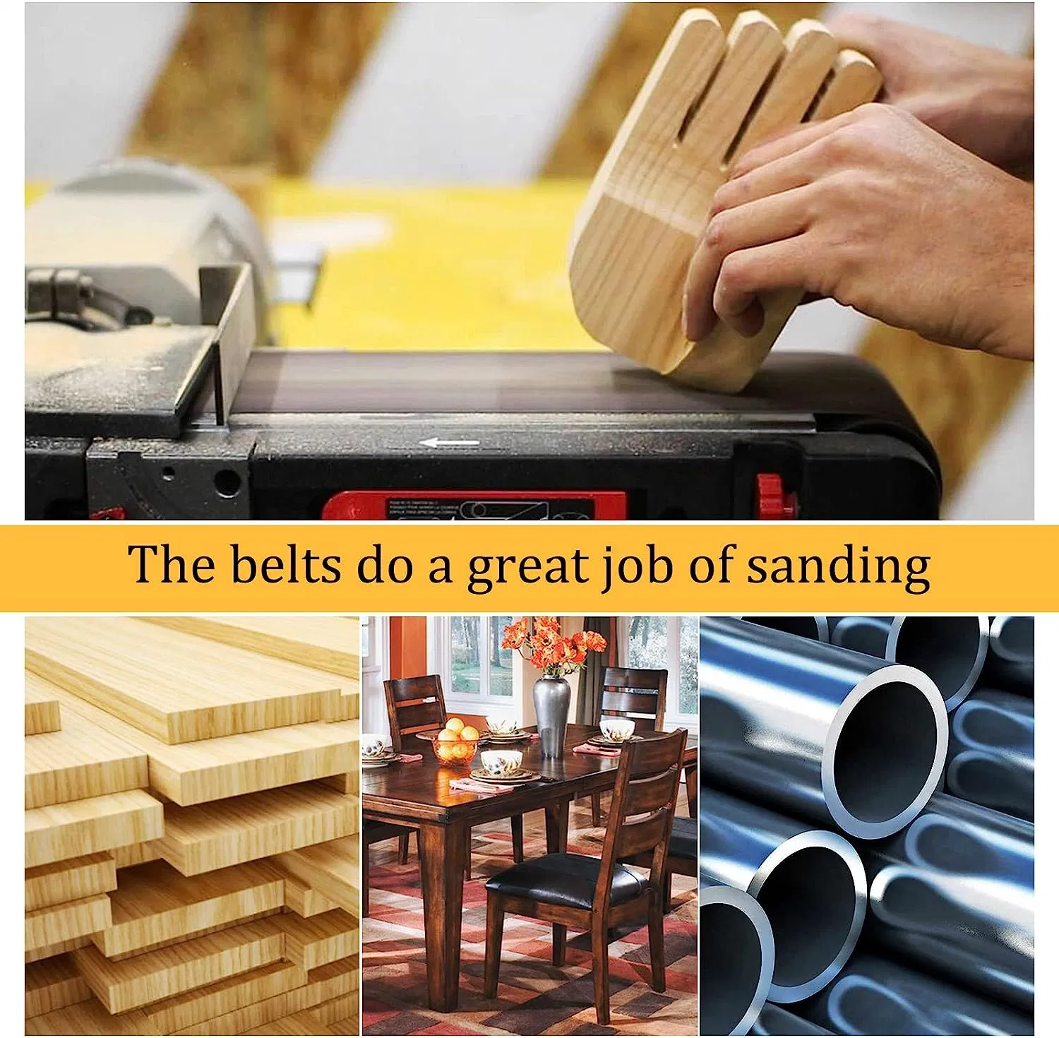 Sanding Belt Sander Belts 80 Grits Best for Sanding Wood Metal and Paint