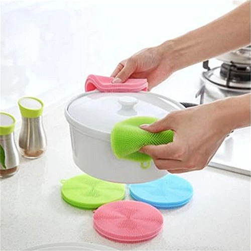 High quality/High cost performance Silicone Bowl Dish Washing Brushes, Silicone Kitchen Scrubber Cleaning Brushes