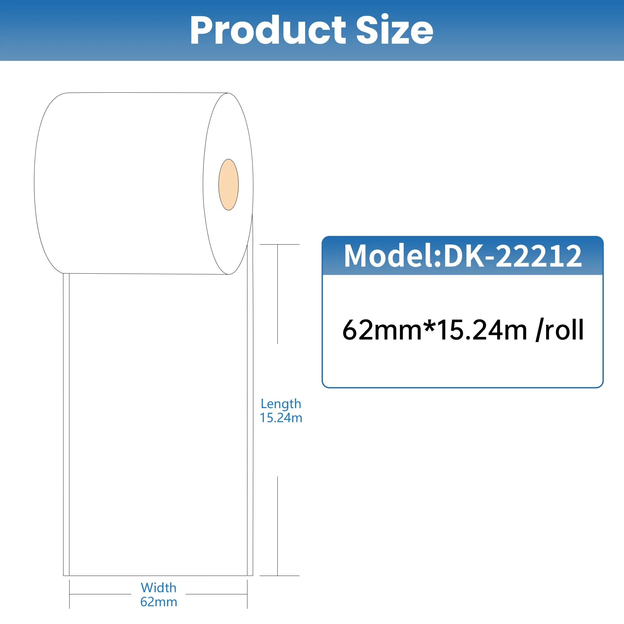 Compatible Brother Dk-22212 Continuous Length Synthetic Paper Tape