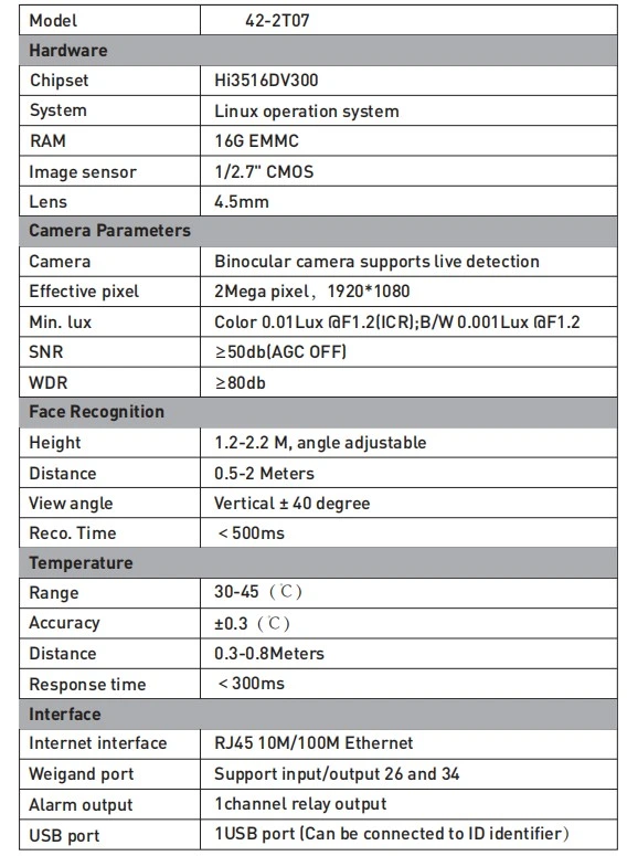 Face Wärmebildkamera Fernglas Gesichtserkennung Access Control Body Scanner Temperatur-Infrarot-Thermometer