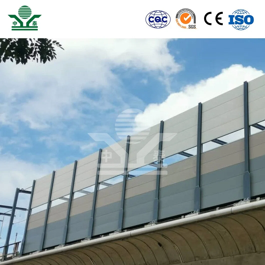 Zhongtai Schallschutzzaun Paneele China Herstellung Akustische Zaunplatten Aluminium Plattenmaterial Viadukt Schallschutz