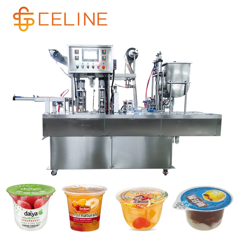 Linear Type Automatic Oat Nut Popcorn Snacks Cereal Granular Food Container Measuring Cup Filling Sealing Machine for Customized Product
