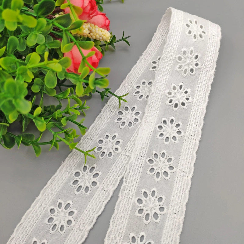 China Supplier New Come Cotton Embroidery Lace for Decoration, Clothing, Wedding Dress, Home Texitle, with Good Quality and Cheap Price