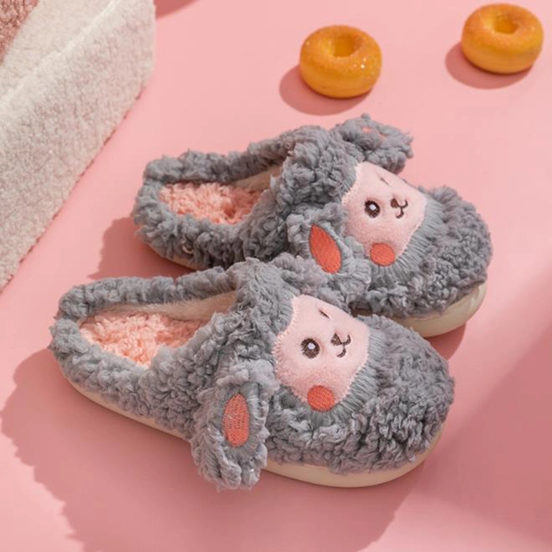 Winter Cartoon Sheep Cotton Slippers Home Comfortable Non-Slip Warm Women Slippers