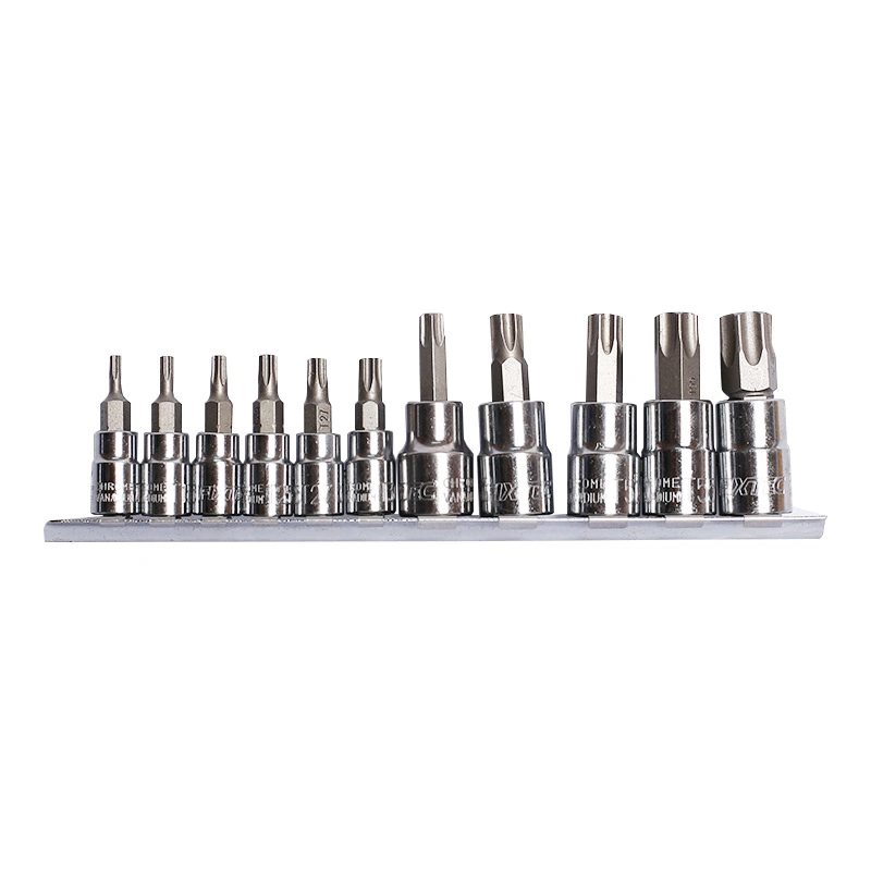 Fixtec Manufacturer Supplier 11PCS 1/4"&3/8"Drive Bits Socket Set Professional Hardware Tools