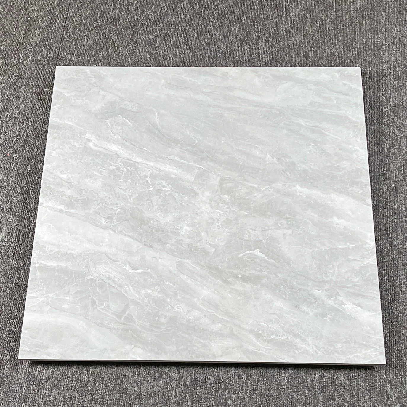 First Choice Quality Floriana Heather Espresso Gray Marble Full Polished Glossy Glazed Porcelain Floor Tile