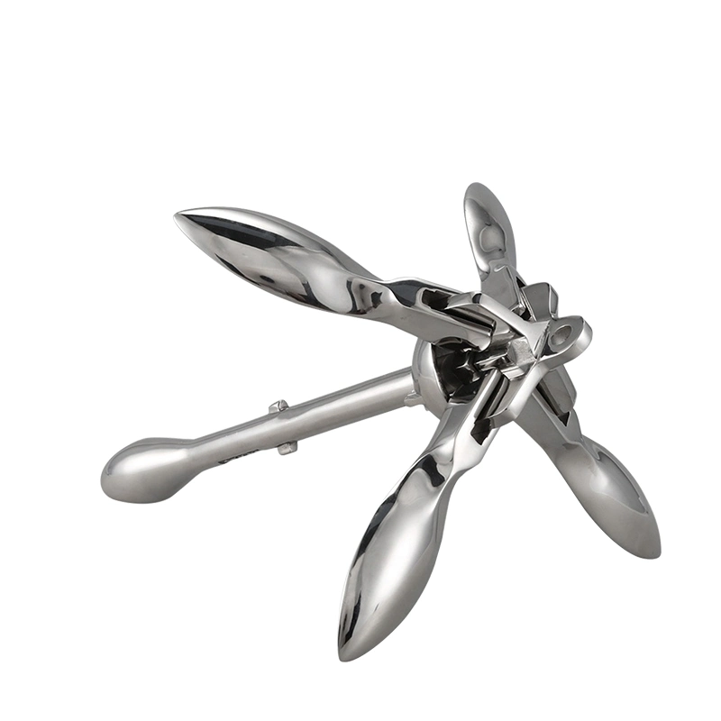 AISI316 Stainless Steel Hatch Marine Grapnel Mirror Grapnel Folding Boat Anchor