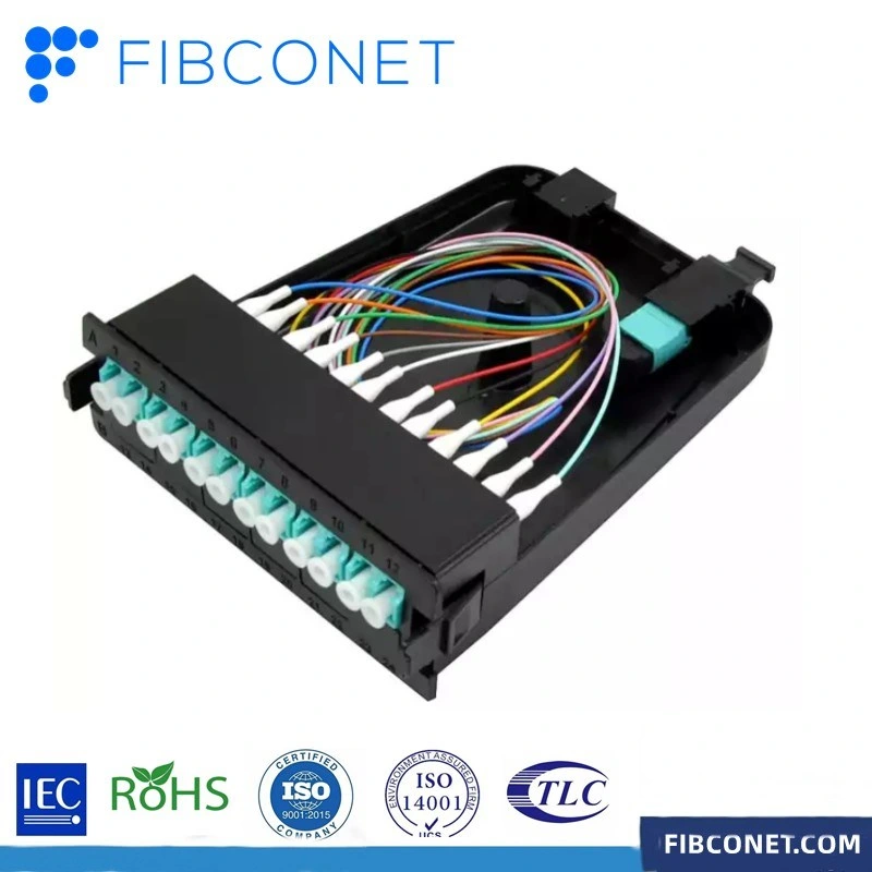 FTTH MPO-LC Duplex multimode 12 cœurs 24 cœurs Fibre optique Module optique MPO